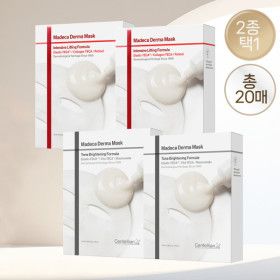 상품 이미지: (총 20매) 마데카 더마마스크 톤브라이트닝/인텐시브포뮬러 택 1 / 토닝마스크/진정마스크/1일1팩
