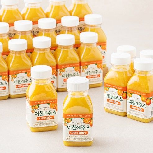 상품 이미지: 아침에주스 오렌지, 210ml, 24개