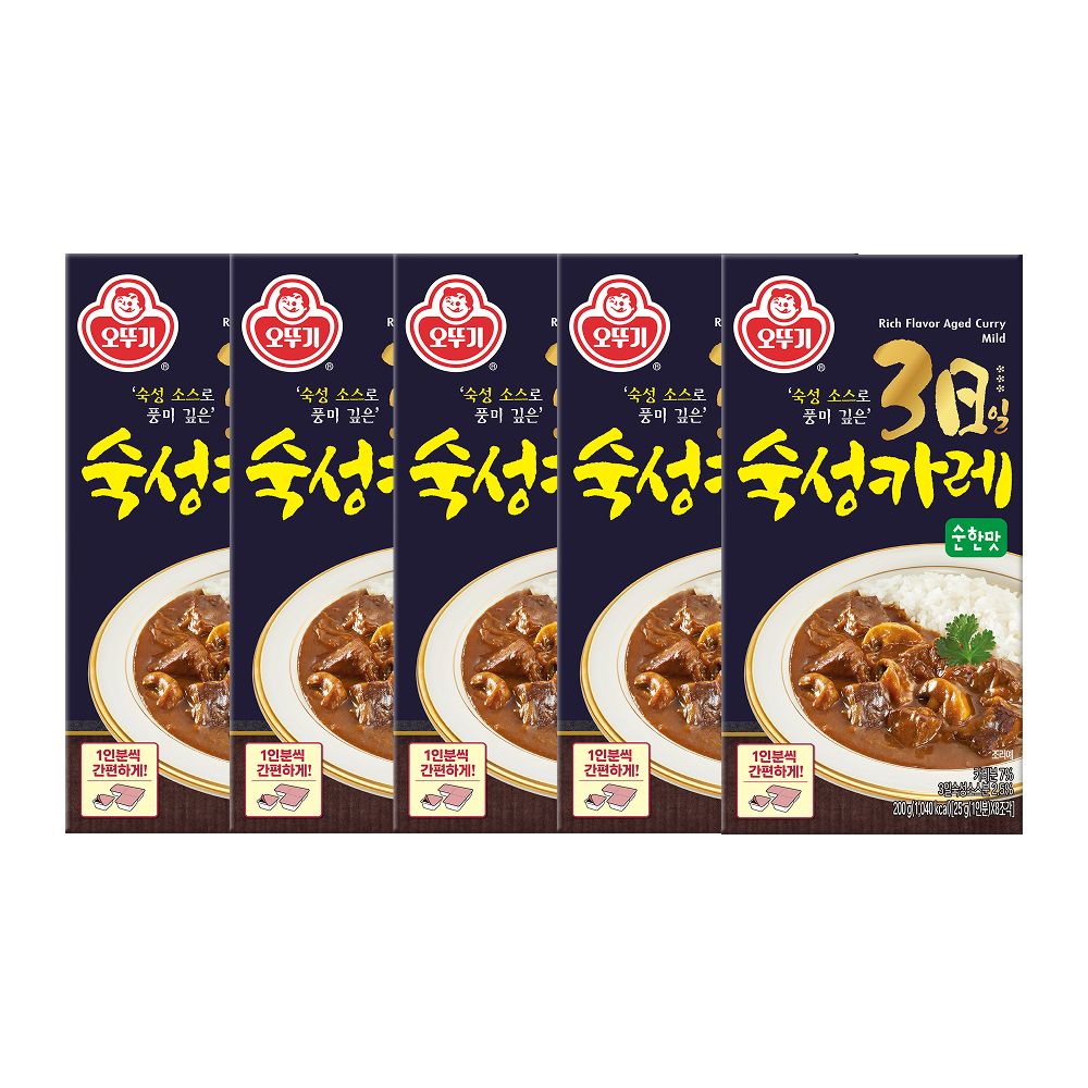 상품 이미지: 오뚜기 3일숙성카레 고형 순한맛, 200g, 5개