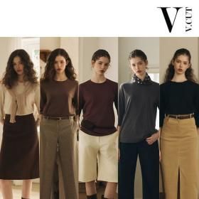 상품 이미지: 최신상 브이컷 26FW 코튼 튜블러 7부소매 티셔츠 5종