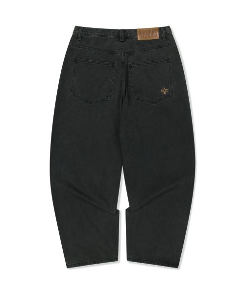 상품 이미지: [WKNDRS X FIT THE SIZE] EAGLE DENIM PANTS (BLACK)