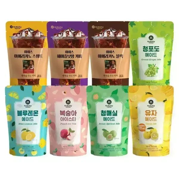 상품 이미지: 맥널티 편의점 파우치 음료 190ml 30팩 골라담기