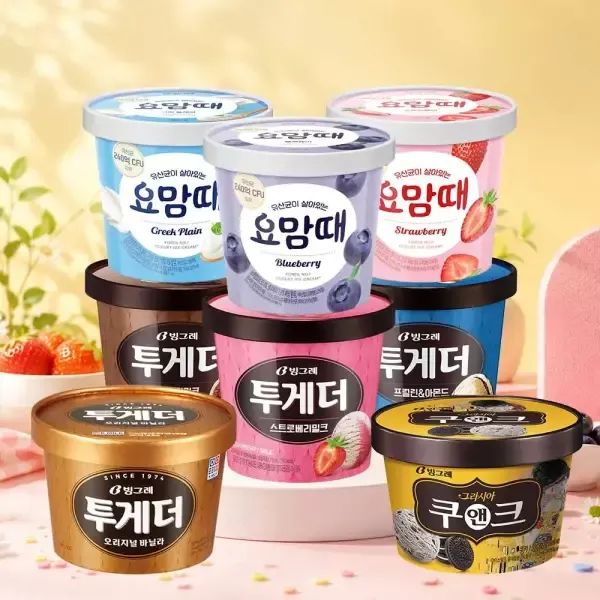 상품 이미지: [3+2] 빙그레 투게더 요맘때 파인트 골라담기 / 바닐라 쿠앤크 프럴린 딸기 초코