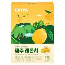 상품 이미지: 이디야 과육이 살아있는 제주 레몬차, 20g, 15개