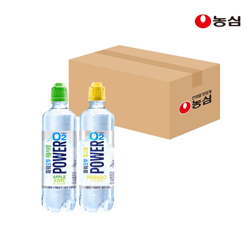상품 이미지: 파워오투 망고향 500ml x 12입 + 파워오투 애플키위 500ml x 12입