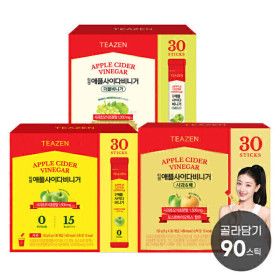 상품 이미지: 티젠 애플 사이다 비니거 30스틱X3박스 / 골라담기 /언제 어디서든 가볍게 꺼내서 톡