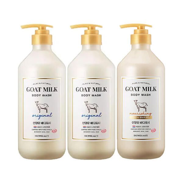 상품 이미지: 샤워메이트 산양유 오리지널 바디워시 800ml, 2개+산양유 마누카 바디워시 800ml, 1개