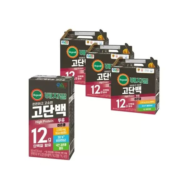 상품 이미지: 베지밀 고단백 검은콩 두유 190ml 48팩