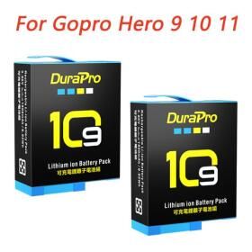 상품 이미지: DuraPro 배터리 고프로 히어로 10 11 3 방향 고속 충전기 9 블랙 카메라용 1800mAh
