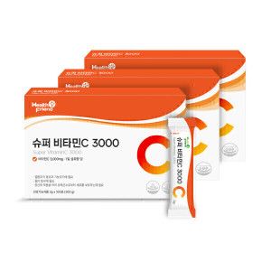 상품 이미지: 슈퍼 비타민C 3000 3박스(300포) 10개월분 건강기능식품 고함량 비타민씨 100% 분말 파우더