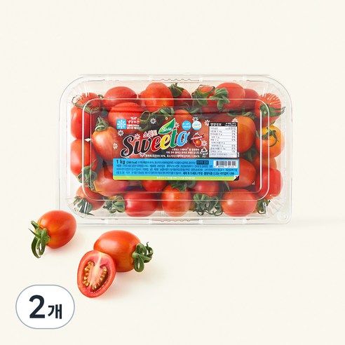 상품 이미지: 스윗토 스테비아 대추방울토마토, 1kg, 2개