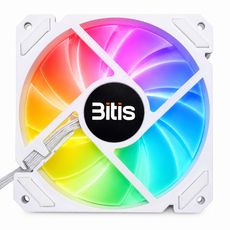 상품 이미지: 쿨링팬 RGB LED 120mm 컴퓨터 케이스쿨러 팬, ES120RAWO 화이트, 1개, 화이트
