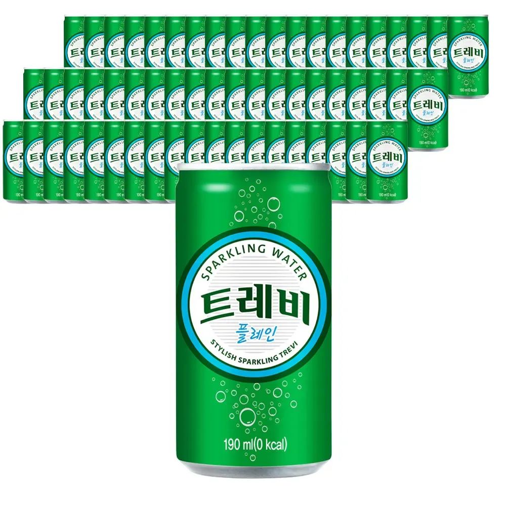 상품 이미지: 롯데 트레비 플레인 190ml X 60캔 음료 탄산수 에이드