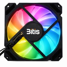 상품 이미지: 쿨링팬 RGB LED 120mm 컴퓨터 케이스쿨러 팬, ES120RABR 블랙 리버스, 1개, 블랙(흡기/리버스)