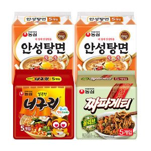 상품 이미지: 안성탕면10입 +너구리5입+짜파게티5입 (총 20봉)
