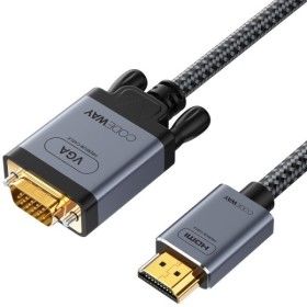 상품 이미지: CODEWAY HDMI2.0 to RGB(VGA) 변환 케이블 1.8M CSHV1M8 그레이메탈 Full-HD 1080P 60Hz CSHV1M8 코드웨이