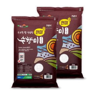 상품 이미지: 수향미 현미 8Kg(4Kg x 2개) 경기도 조암농협/ 골든퀸 3호 / 2025년 햅쌀 조암농협/ 화성시 대표브랜드