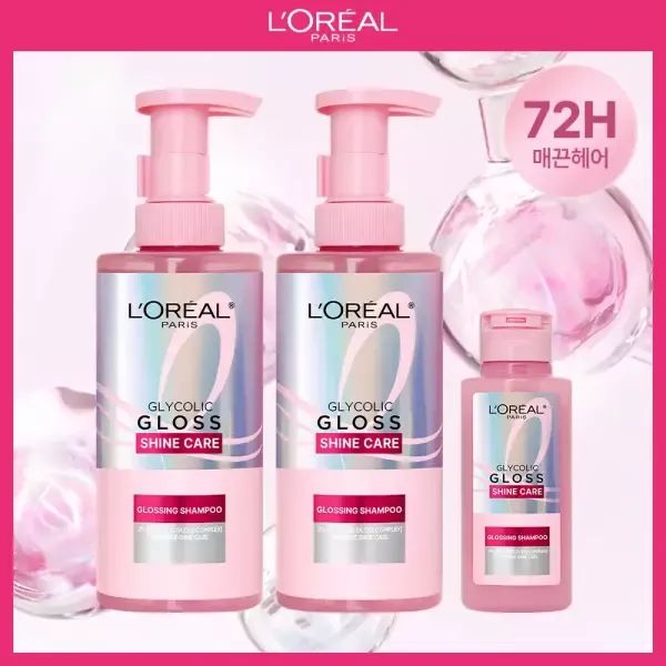 상품 이미지: 로레알파리 글라이콜릭 글로스 샴푸 440ml 2개 + 글라이콜릭 글로스 샴푸 80ml