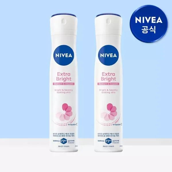 상품 이미지: 니베아 데오드란트 스프레이 엑스트라 브라이트 200ml 2개