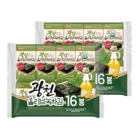 상품 이미지: 삼육김본사 광천 올리브 녹차김 도시락김 4g 32봉