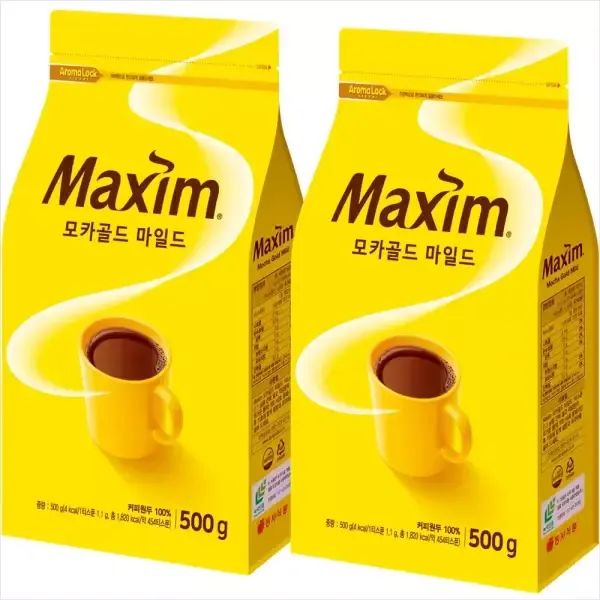 상품 이미지: [10%중복쿠폰]맥심 모카골드 리필커피 500gx2개/2세트구매시 1000원DCX넉넉한 유통기한