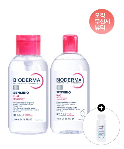 상품 이미지: [1000ml] 센시비오 H2O 500ml 펌프 + 센시비오 H2O 500ml