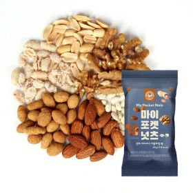 상품 이미지: (신선집중) 하루 한줌 견과 마이포켓넛츠100낱봉 / 추석 명절 실속 선물