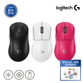 상품 이미지: 로지텍코리아 로지텍G PRO X Superlight 2 DEX 화이트 오른손 전용 게이밍마우스 +그립톡 증정