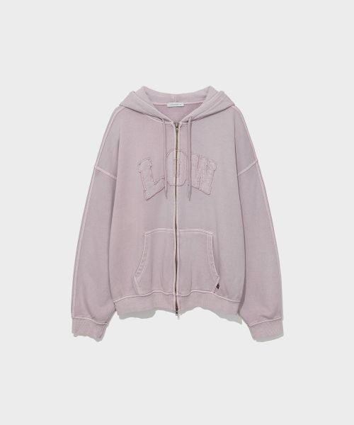 상품 이미지: LOW WASHED ZIP-UP HOODIE_SOFT PINK [LC267TS13SF]