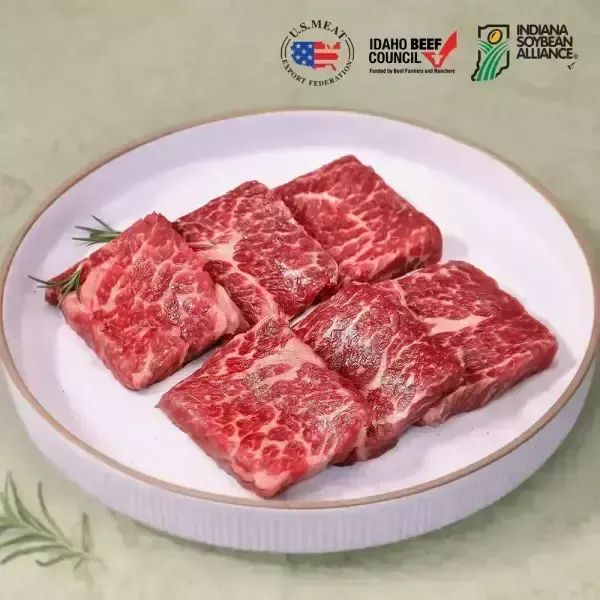상품 이미지: [심야마트]블랙비프 냉장 소고기 살치살 구이용 200g x 3팩 (600g)