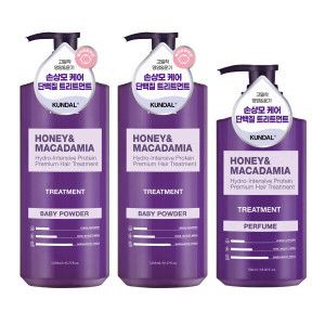 상품 이미지: 쿤달 허니앤마카다미아 단백질 트리트먼트 1058ml 2개+증정) 본품500ml / 36시간 향기 지속