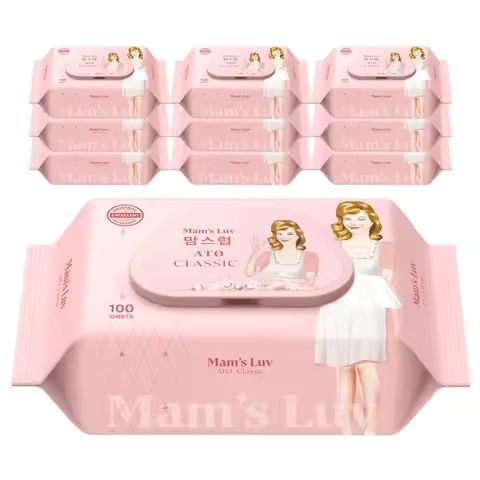 상품 이미지: 맘스럽 아토클래식 물티슈 저자극 소프트 캡형 40g 100매입 10개