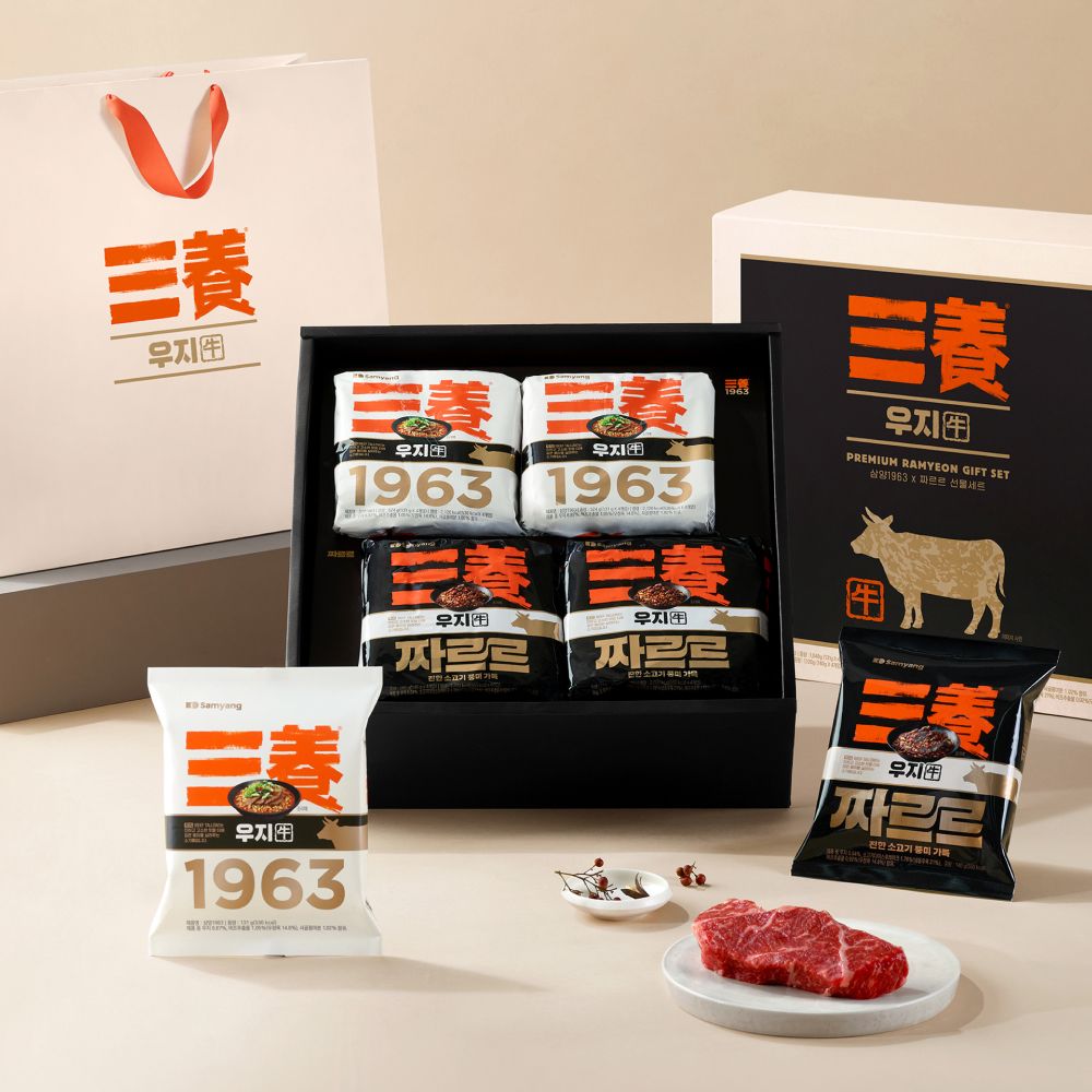 상품 이미지: 삼양식품 삼양1963X짜르르 우지선물세트 16입 / 프리미엄 삼양라면 짜장라면