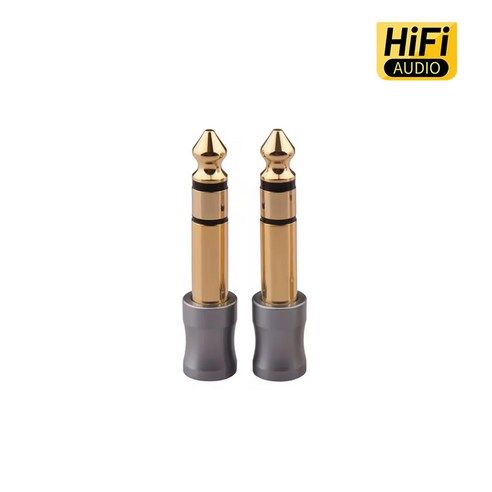 상품 이미지: YYTCG HIFI 24K 도금 하이파이 6.35 to 3.5mm 55-3.5 변환 젠더 그레이