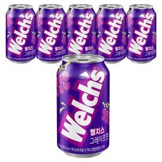 상품 이미지: 웰치스 그레이프맛, 355ml, 6개