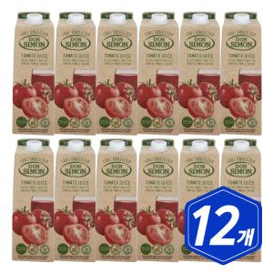 상품 이미지: 돈시몬 착즙 토마토 주스 1L x 12개 아채 쥬스 라이코펜 음료수