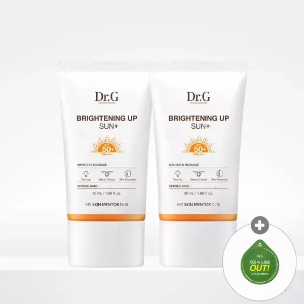 상품 이미지: 닥터지 브라이트닝 업 선 플러스 50mL 2개 + (증정) 그린딥 포어 클렌징 밤 3g