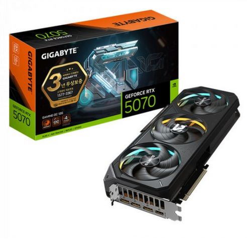 상품 이미지: GIGABYTE 지포스 RTX 5070 GAMING OC D7 12GB 제이씨현