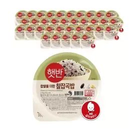 상품 이미지: [Tday] CJ 햇반 찰잡곡밥, 210g, 36개