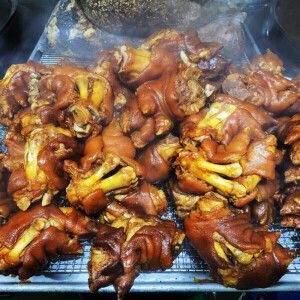 상품 이미지: 앞다리 통미니 족발 한방 프리미엄 간편식 3+3팩 (총 6팩 1.8kg) / 8.29~30 선착순 쥐포 2장 증정