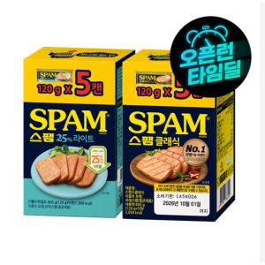 상품 이미지: 스팸 라이트 120g 5개 + 클래식 120g 5개