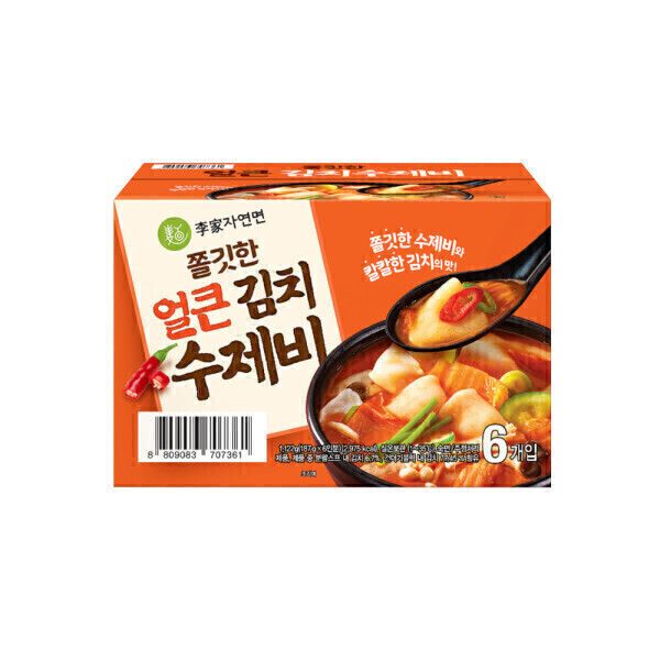 상품 이미지: 이가자연면 쫄깃한 얼큰 김치수제비 187g x 6