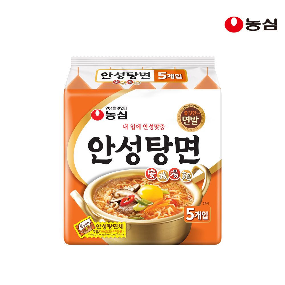 상품 이미지: 농심 안성탕면 125g, 5개