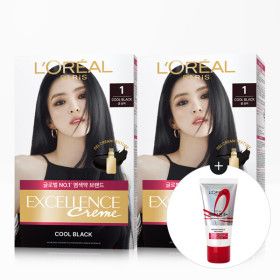 상품 이미지: (현대Hmall)로레알파리 엑셀랑스 크림 염모제 2개+TR5 헤어팩 50ml
