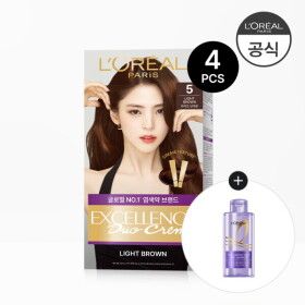 상품 이미지: 로레알파리 엑셀랑스 듀오크림 염색약 4개 (증)HA 샴푸 미니 80ml