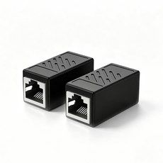 상품 이미지: CAT6 FTP RJ45 랜 연장 젠더 키스톤 잭 커플러 1Gbps 기가비트 인터넷 케이블 연결 어댑터, 2개, 블랙