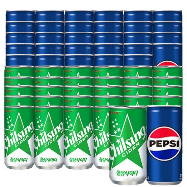 상품 이미지: 펩시콜라 210ml x 30캔 + 칠성사이다 210ml x 30캔