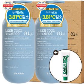 상품 이미지: 바이아우어 맥주효모 81만PPM 단백질 쿨 탈모 샴푸 1017ml 2개 + 데일리덴 불소 구취 치약 20g