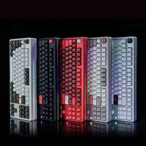 상품 이미지: PMO 오로라80 무선 기계식 키보드 알루미늄 PC정위판 8000mAh RGB 87키 그린축