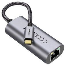 상품 이미지: USB C타입 노트북 랜선 연결 젠더, C to LAN 컨버터, 1개